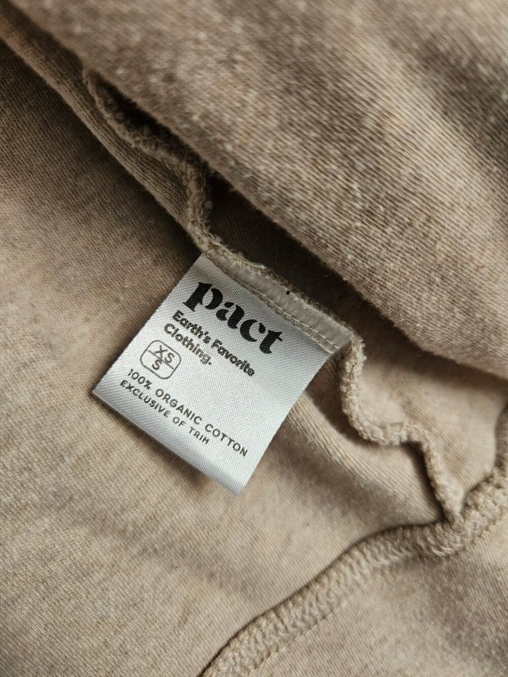 Pact Brooklyn Cardigan XS/S Wheat Heather Organic Cotton Minimalist Travel Comfy - Picture 5 of 8